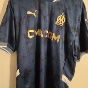 Puma Olympique de Marseille Navy & Gold Soccer Jersey